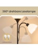 VASAGLE Stehlampe Lusia in Mattschwarz - (B)23.5 x (H)176 x (T)38.5 cm