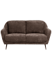 Beliani 2-Sitzer Sofa EIBY in Braun/Schwarz - (W) 130 x (H) 80 x (L) 90 cm