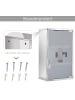 HOMCOM Medizinschrank-B30 x T18 x H50 cm-Silber