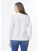 GOLDNER Kurzgröße:  Jerseyjacke mit Pailletten in weiß / gemustert