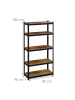 relaxdays Schwerlastregal in Schwarz/ Braun - (B)90 x (H)180 x (T)40 cm