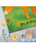 Mr. & Mrs. Panda Handtuch Fuchs Blumen Design mit Spruch in Weiß