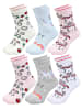 TupTam Kinder Socken Mädchen Jungen Bunt Gemustert 6er Pack in hellrosa