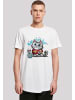F4NT4STIC T-Shirt Long Cut Shirt 'Big Bang Theory Bazinga Kitty' in weiß
