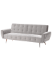 Beliani Schlafsofa SELNES in Grau/Kupfer - (W) 212 x (H) 85 x (L) 84 cm