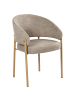 Beliani 2er-Set Esszimmerstuhl ZANE in Beige/Braun