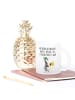 Mr. & Mrs. Panda Teetasse Glas Pinguin Bier mit Spruch in Transparent