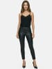 Tazzio Jeans Skinny Fit "F139" - Lederoptik - in Schwarz