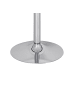 KADIMA DESIGN Stehtisch | Glas, 60x60x105cm, Rund, Silber, Chrom