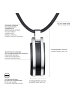 True Rebels Leder-Kette aus Echtleder in schwarz