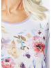 GOLDNER Kurzgröße:  Druckshirt mit Blumenmotiv in weiß / gemustert