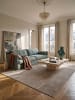 KADIMA DESIGN ERESMA Teppich Kurzflor Beige 200x290 Geometrisch Polyester Wohnzimmer in Beige