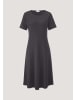 Hessnatur Hessnatur Jersey Kleid Kniebedeckend Slim aus reiner Bio-Baumwolle in anthrazit