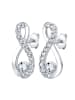 Elli Ohrringe 925 Sterling Silber Infinity in Weiß