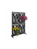 relaxdays Sichtschutz "Blätter" in Schwarz - (B)115 x (H)183 x (T)40 cm