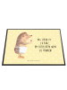 Mr. & Mrs. Panda Schreibunterlage Igel Wein mit Spruch in Gelb Pastell