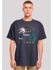 F4NT4STIC Oversize T-Shirt Die Biene Maja Eat Sleep Rave Repeat in marineblau