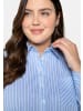 sheego Gestreifte Bluse in mittelblau