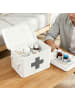 relaxdays Medizinbox in Weiß - (B)21 x (H)16 x (T)15,5 cm