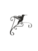 relaxdays 3 x Blumenhaken Vogel in Schwarz