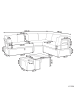 Beliani 3-tlg Lounge Set RIMA III in Grau/Braun linksseitig