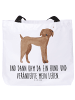 Mr. & Mrs. Panda Tote Bag Hund Dogge mit Spruch in Weiß