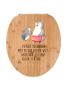 Mr. & Mrs. Panda Motiv WC Sitz Pinguin mit Kind mit Spruch in Braun