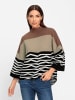 Heine Strickpullover in sand-schwarz-gemustert