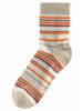 H.I.S Socken in 2x beige-melange, 2x rot-melange, 2x blau