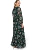 Zero  Chiffonkleid mit Blumenprint in Dark Green/Pink