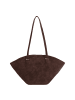 Seidenfelt Rena Schultertasche 45 cm dark brown