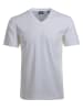 Ragman Softknit T-Shirt V-Ausschnitt in Weiß