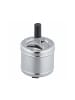 relaxdays Aschenbecher in Silber - (H)11,5 x Ø 8 cm