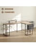 HOMCOM Eckschreibtisch-168L x 120B x 90H cm-Naturholz