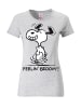 Logoshirt T-Shirt Snoopy – Feelin' Groovy! in grau-meliert