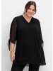 sheego Chiffonbluse in schwarz