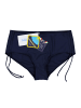 Aquarti Aquarti Damen Bikinihose mit Raffung und Schnüren in dunkelblau
