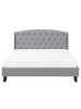 Beliani Doppelbett BORDEAUX in Grau/Schwarz - (W) 169 x (H) 106 x (L) 221 cm