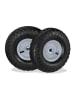 relaxdays 2 x Sackkarrenrad in Schwarz/ Grau - 4.10 3.50-4