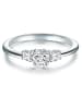 Trilani Ring aus Sterling Silber mit Zirkonia in silber