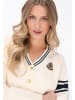 DreiMaster Maritim Cardigan in offwhite navy
