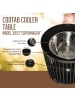 COOTAB Cooler Table 4-in-1 Loungetisch mit Edelstahl-Kühler Copenhagen 45 cm in schwarz