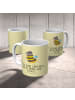 Mr. & Mrs. Panda Kindertasse Hummel flauschig mit Spruch in Gelb Pastell