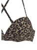 Vivance by Lascana Push-Up-Bikini-Top in schwarz nougat bedruckt