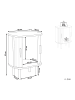 Beliani Nachttisch BRADLEY in Braun/Schwarz - (W) 40 x (H) 55 x (L) 30 cm