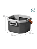 relaxdays Wischmopp-Set in Grau - 6 l