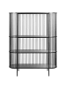 Beliani Bücherregal BIRSON in Schwarz - (W) 120 x (H) 151 x (L) 44 cm