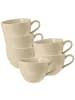 Seltmann Weiden 6er Set Milchkaffeetassen Beat Color Glaze 0,35 l in Sandbeige