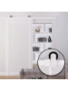 HOMCOM Schiebetür-Beschlagsatz-183L x 4B x 0,6H cm-Weiß
