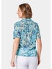 GOLDNER Hautangenehmes Druck-Poloshirt in marine / gemustert